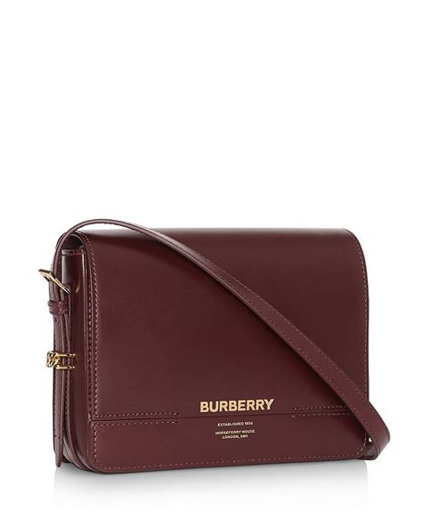 Burberry Oxblood Leather Small Grace Crossbody Bag